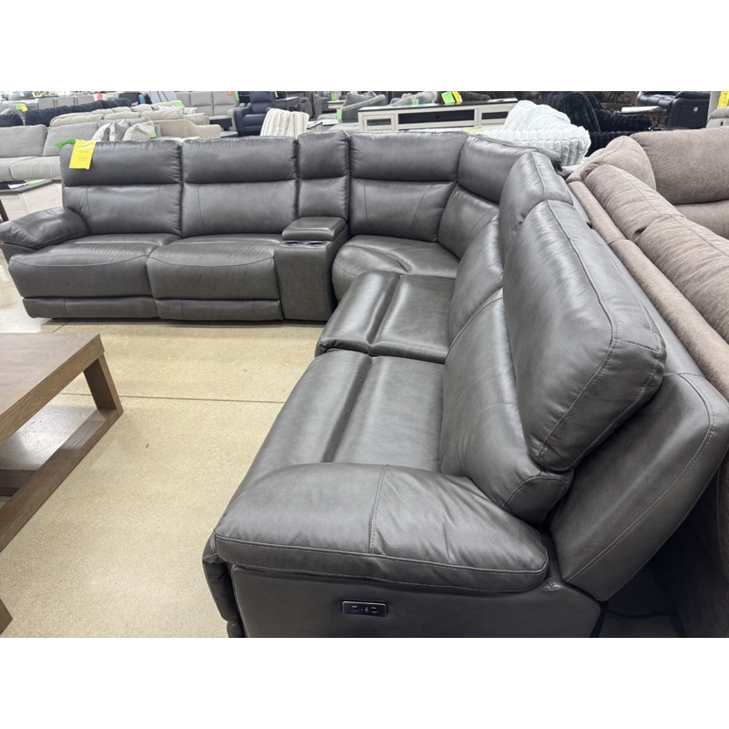 Cheers Madrid Leather Power Reclining Sectional