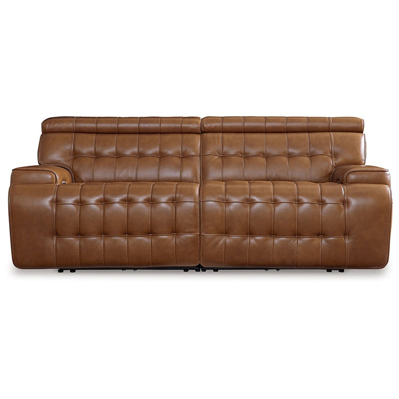 Temmpton – Chocolate – 2-Piece Power Reclining Sectional Loveseat