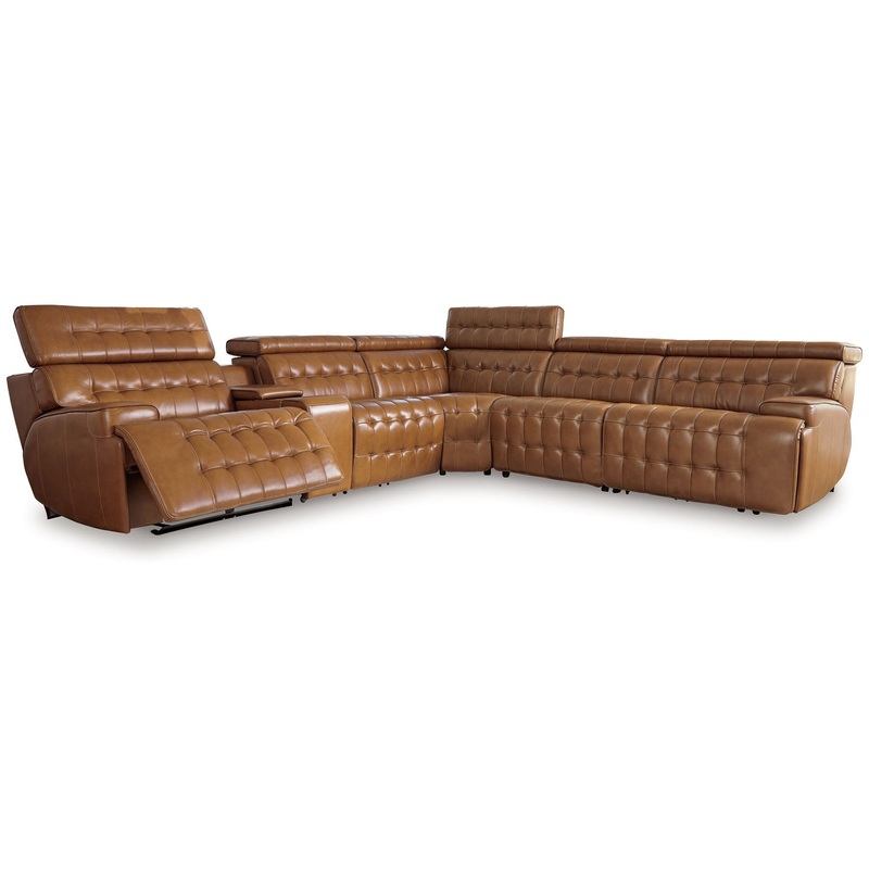 Temmpton – Chocolate – 6-Piece Power Reclining Sectional