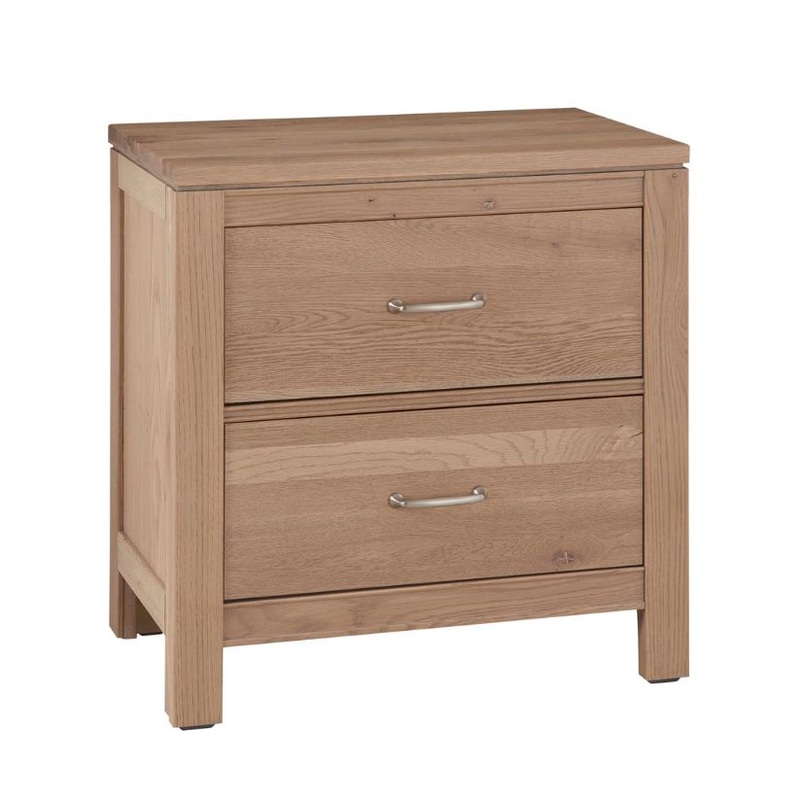 Tide & Timber – Nightstand – 2 Drawers – Clear Oak
