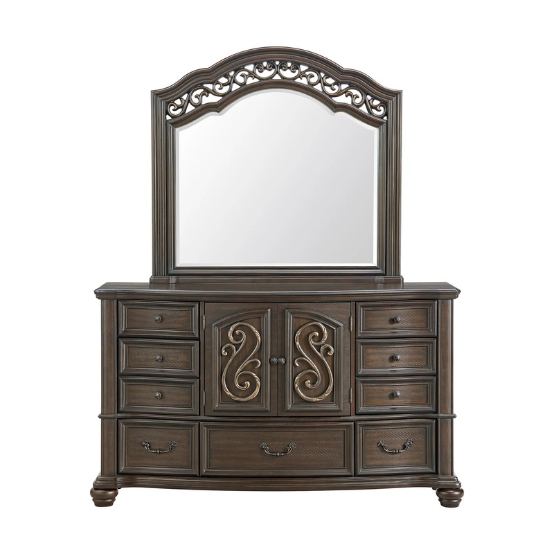 Brunswick – Dresser & Mirror – Mahogany