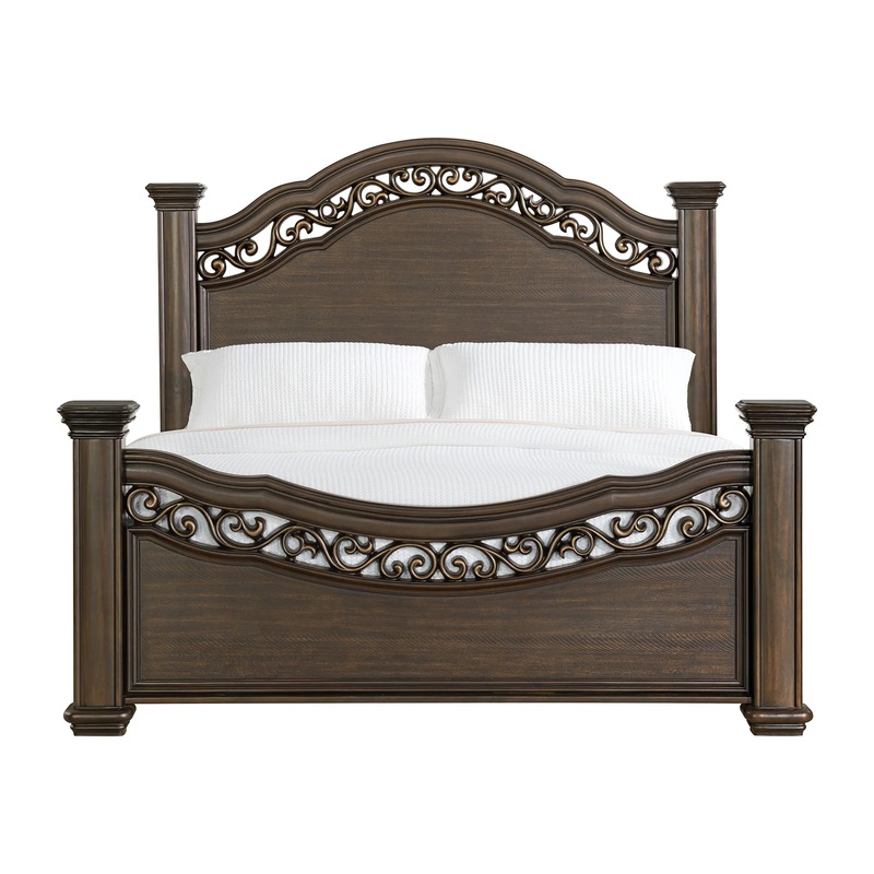 Brunswick – King Panel Bed – Mahogany