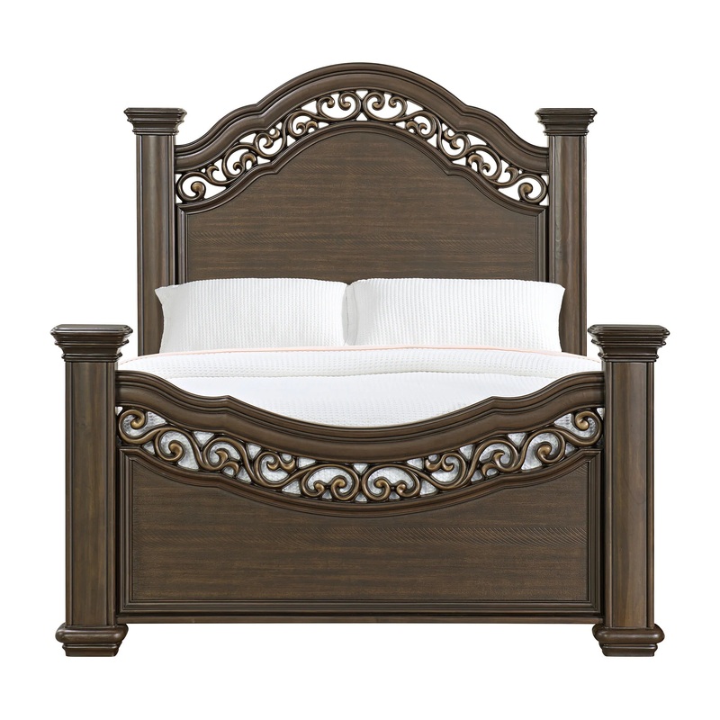 Brunswick – Queen Panel Bed – Mahogany