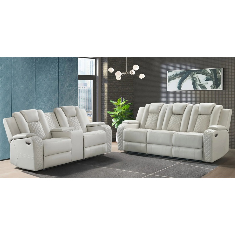 Carlo – Sofa & Loveseat – Pebble Oyster