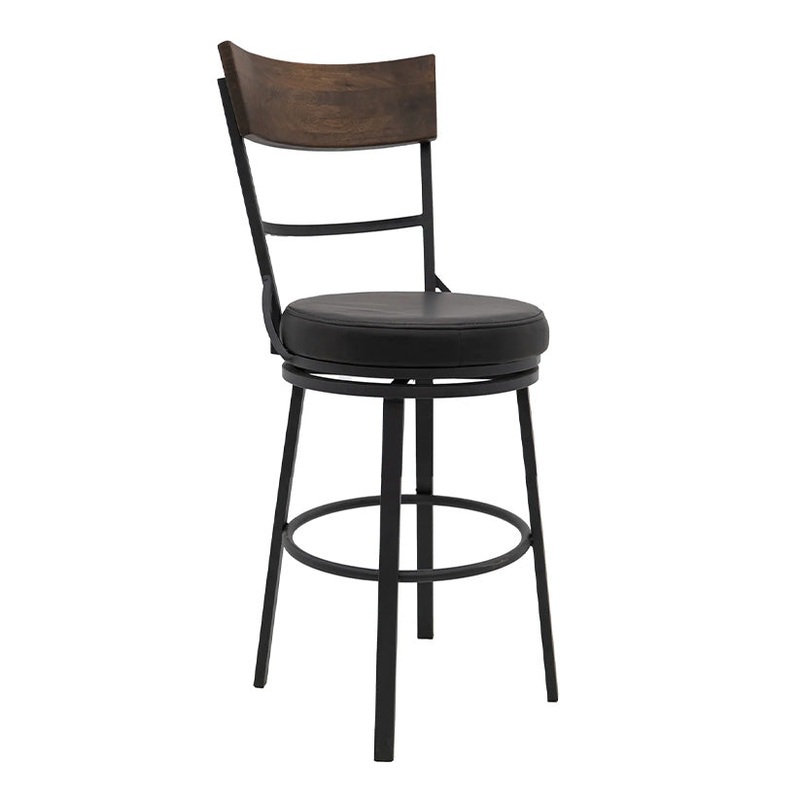 Century – 24″” Upholstered Barstool – Licorice