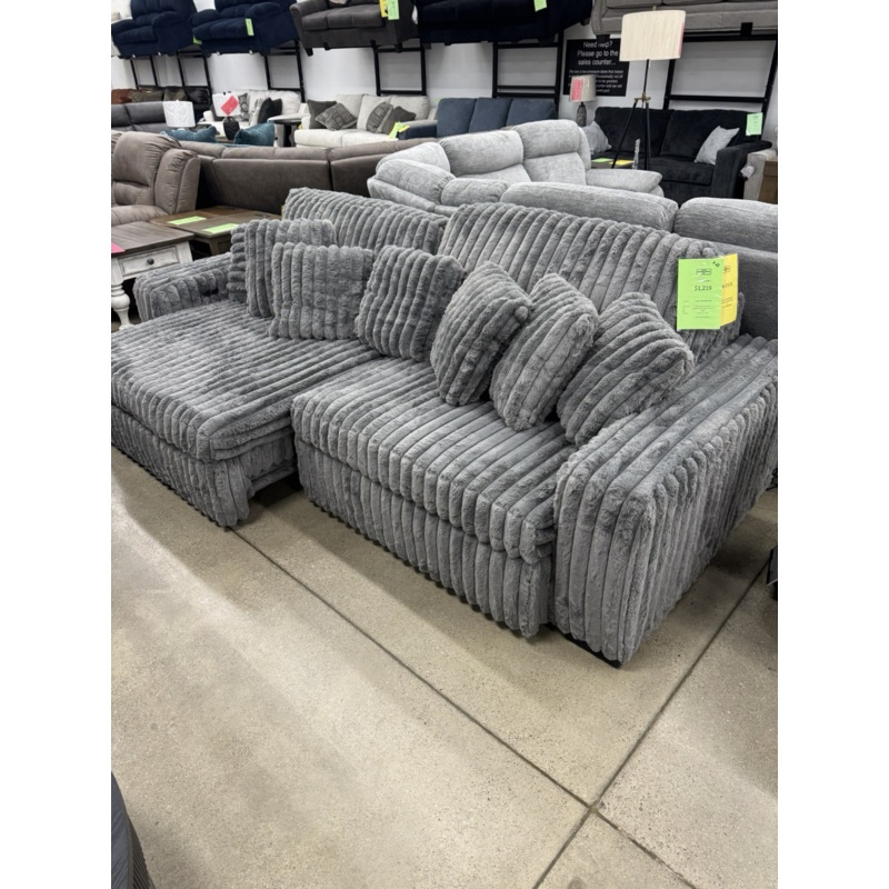 Cheers  Gray  Power Slide Sectional