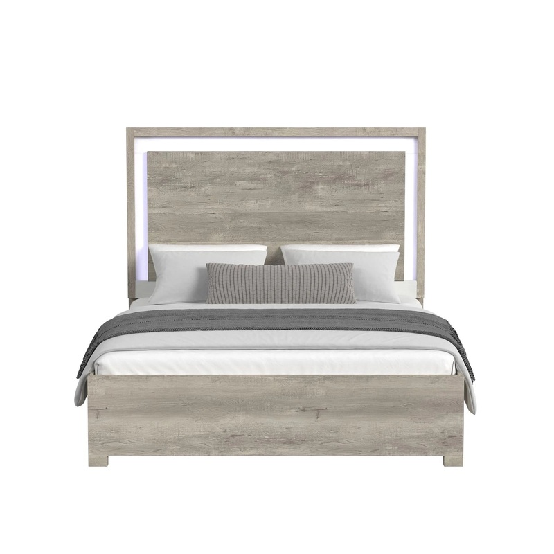 San Matteo – King Bed With LED – Gray