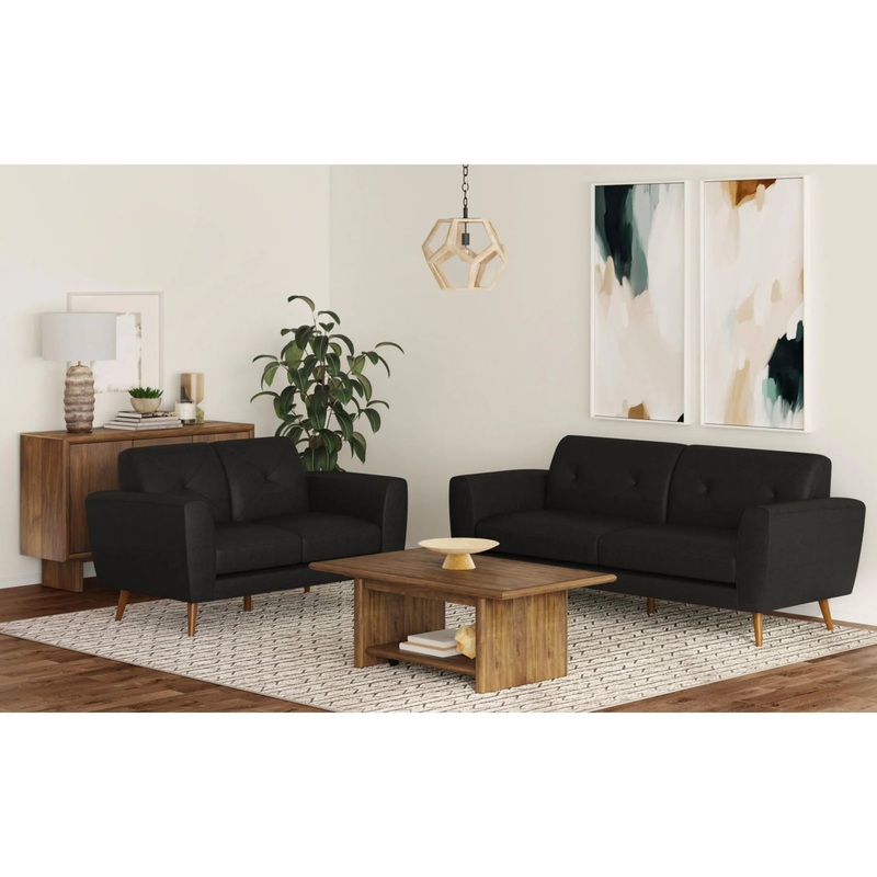 Sonata – Sofa & Loveseat – Black