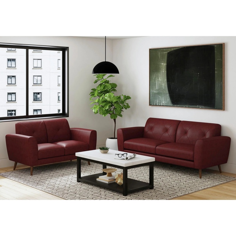 Sonata – Sofa & Loveseat – Red
