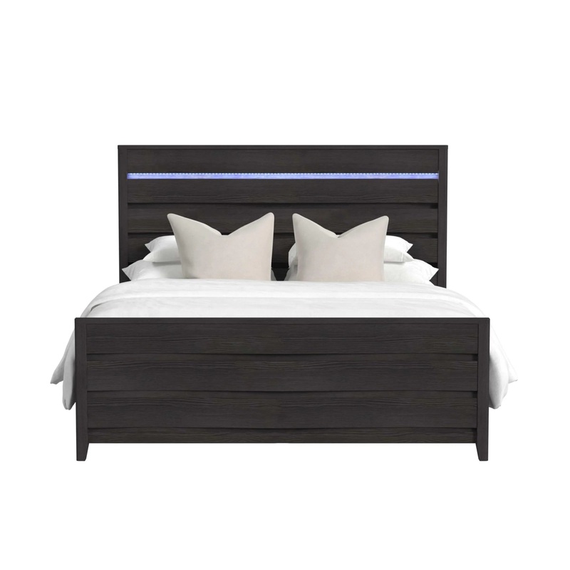 Tobias – King Bed With LED – Black