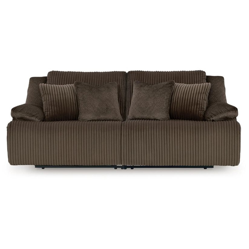 Top Tier – Chocolate – 2-Piece Reclining Sectional Loveseat