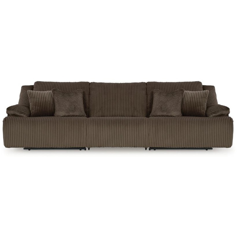 Top Tier – Chocolate – 3-Piece Reclining Sectional Sofa With Laf Chaise