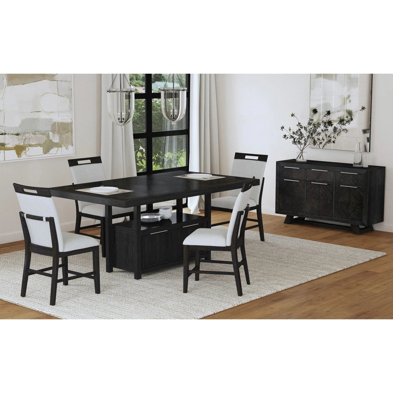 Transcend – 5 Piece Counter Height Dining Set (Table And Four Chairs) – Charcoal