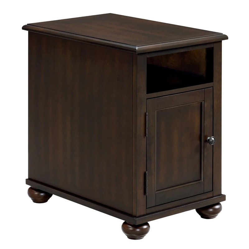 Wagner – Chairside Table With USB – Cherry