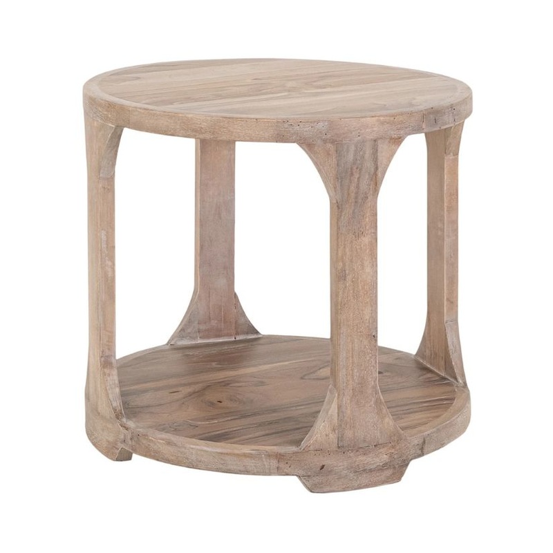 White Balam – 1 Shelf End Table – Ivory White