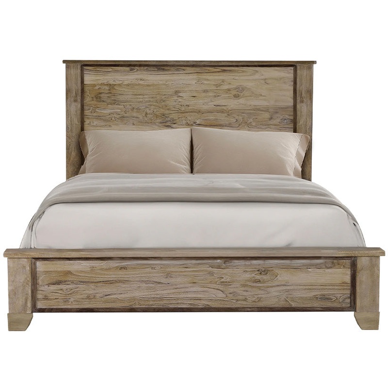 White Teak – King Bed – Ivory White