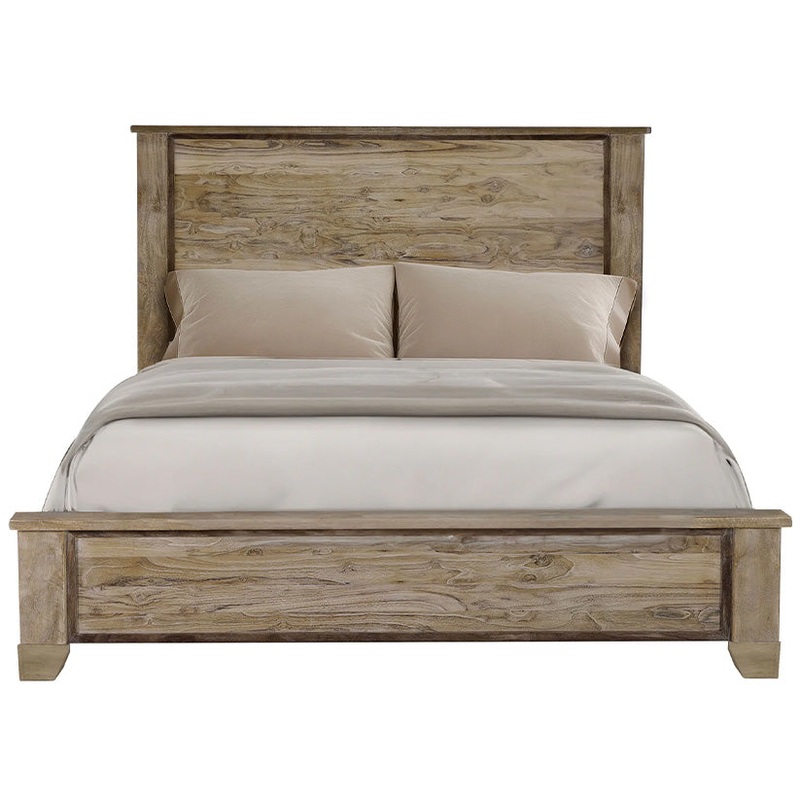 White Teak – Queen Bed – Ivory White
