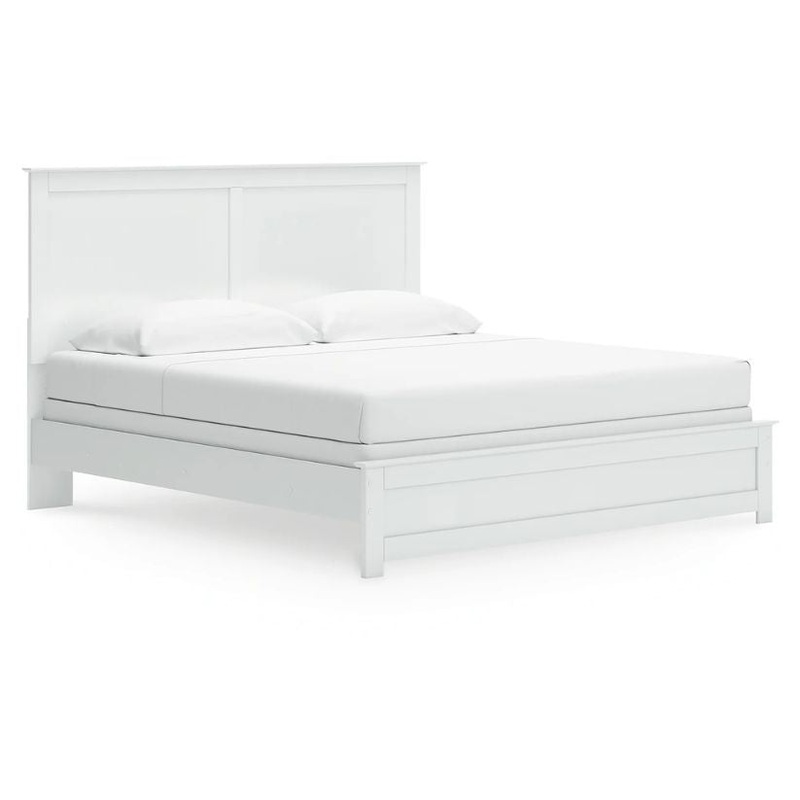 Bostwick Shoals – White – King Panel Bed With Framed Footboard
