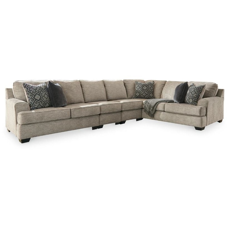 Bovarian – Stone – 4-Piece Sectional With LAF Loveseat