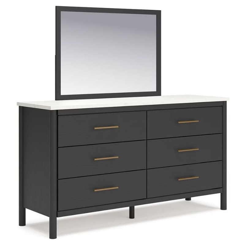 Cadmori – Black / White – Dresser and Mirror