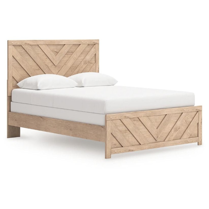 Sanginlane – Tan – Queen Panel Bed