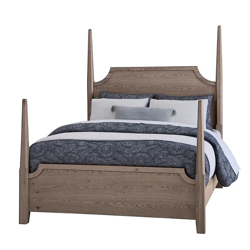 Tide & Timber – California King – Pencil Post Bed – Gray Oak
