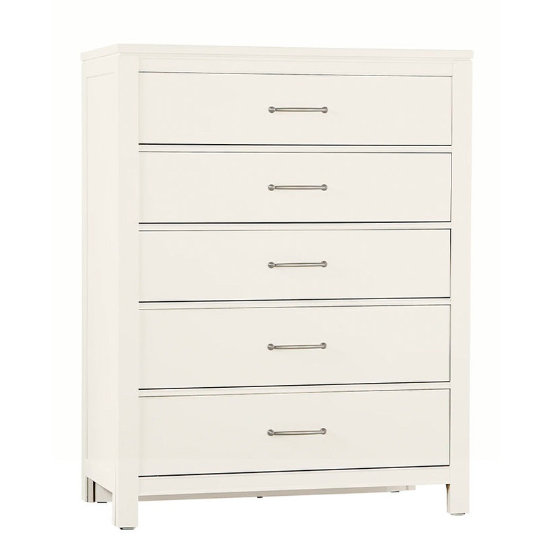 Tide & Timber – Chest – 5 Drawers – Soft White Maple