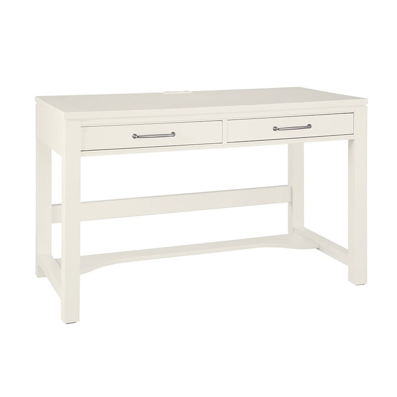Tide & Timber – Desk – 2 Drawers With Multi Charging Outlets – Soft White Maple