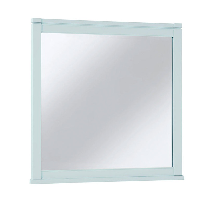 Tide & Timber – Landscape Mirror With Beveled Glass – Blue Maple