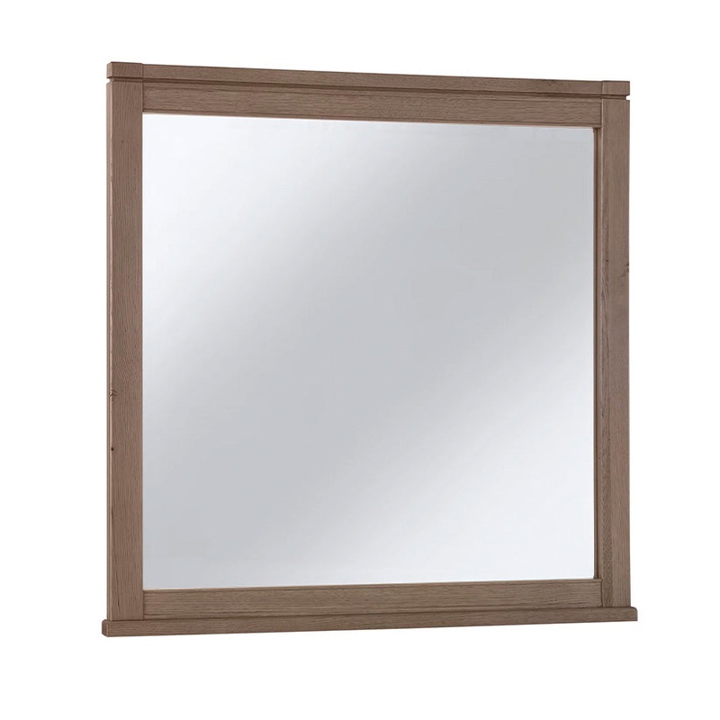 Tide & Timber – Landscape Mirror With Beveled Glass – Gray Oak
