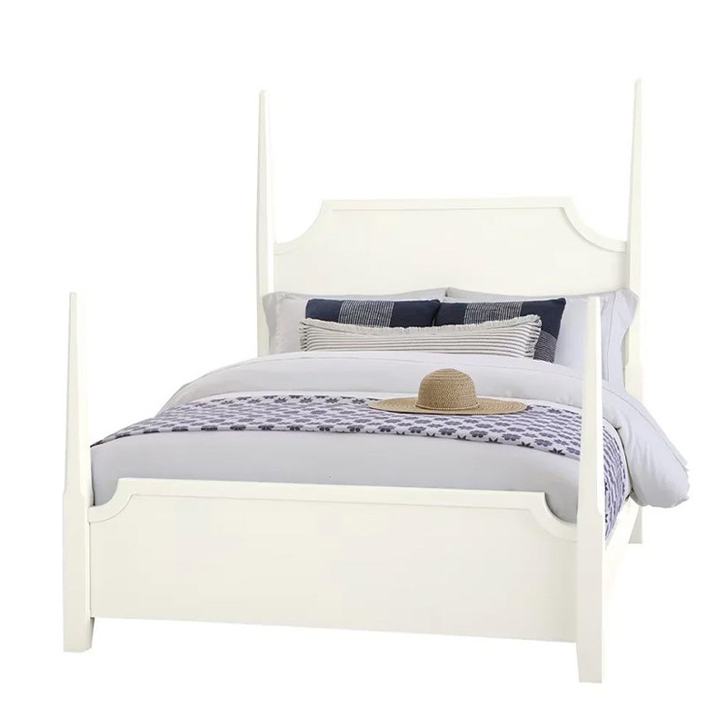 Tide & Timber – Queen – Pencil Post Bed – Soft White Maple