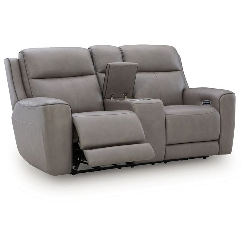 5Z-Comfort – Relaxation – Coin – Power Reclining Loveseat with Console / Adj Headrest