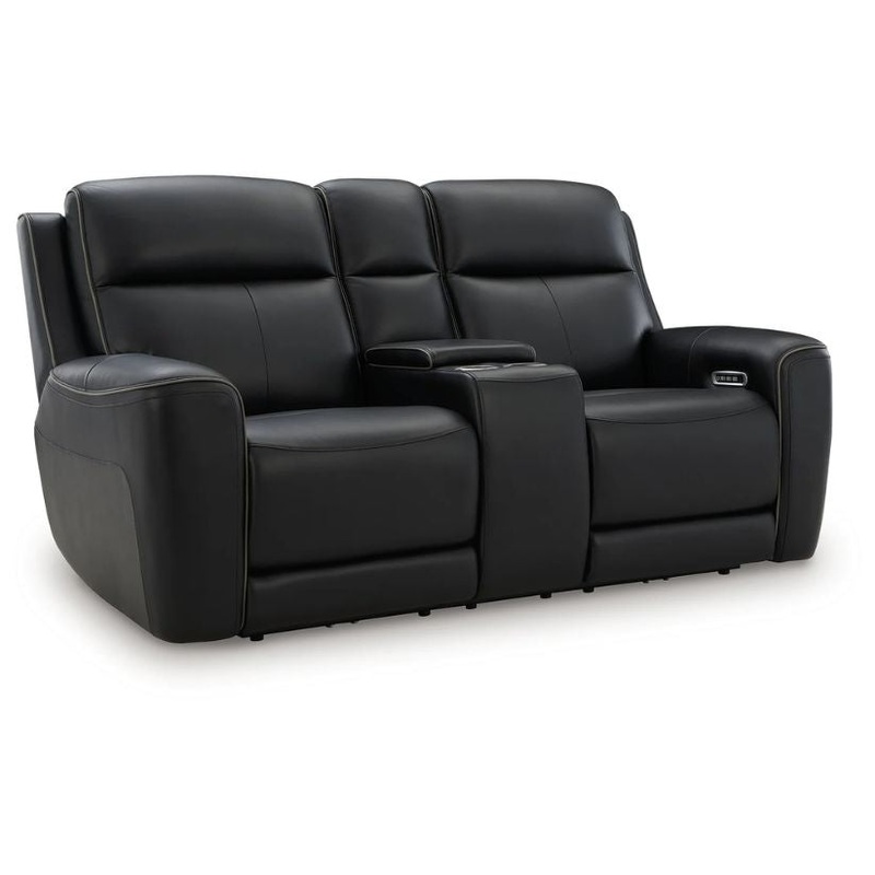 5Z-Comfort – Relaxation – Onyx – Power Recline Loveseat / Console / Adjustable Headrest