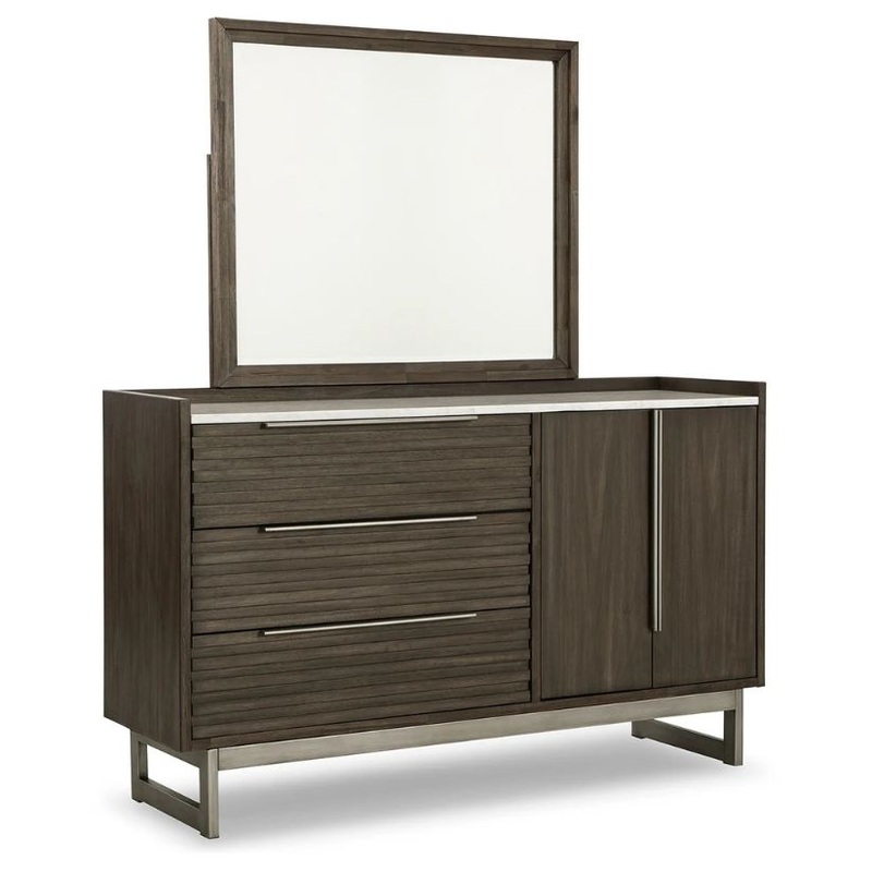 Arkenton – Grayish Brown – Dresser, Mirror