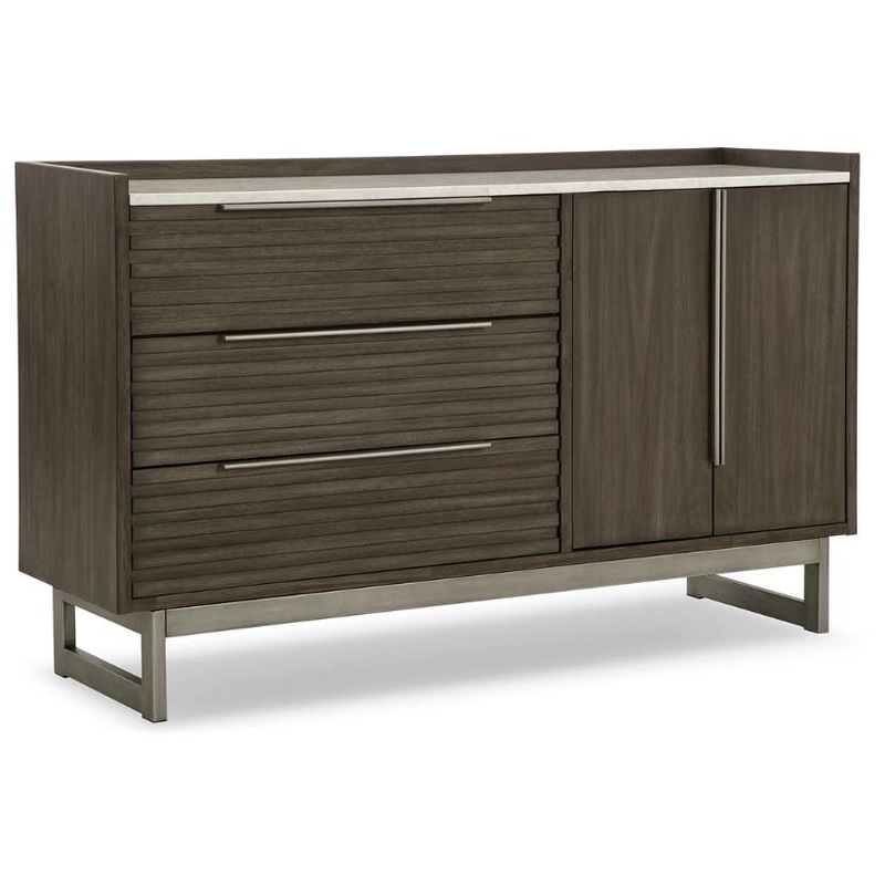 Arkenton – Grayish Brown / White – Dresser