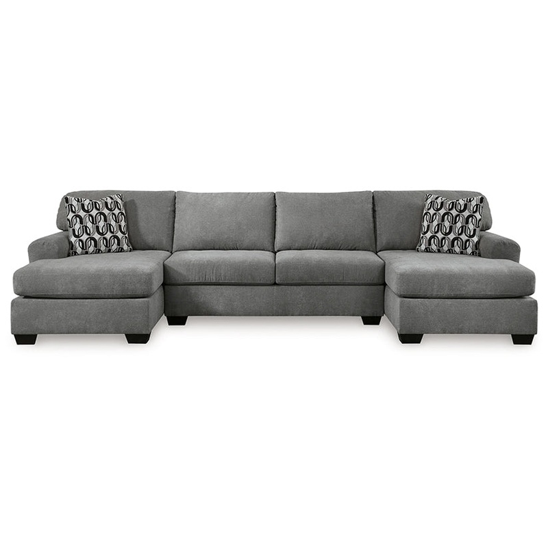Birkdale Court – Gray – 3-Piece Sectional With LAF And RAF Corner Chaises