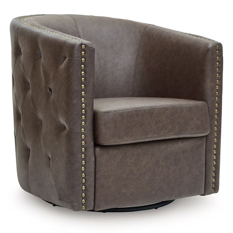Brentlow – Granite – Swivel Accent Chair
