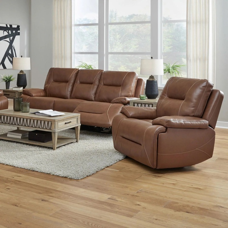 Cameron – Sofa & Recliner – Brown