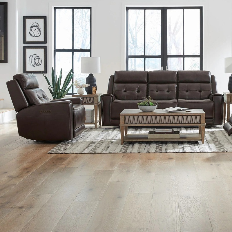 Carrington – Sofa & Recliner – Dark Brown