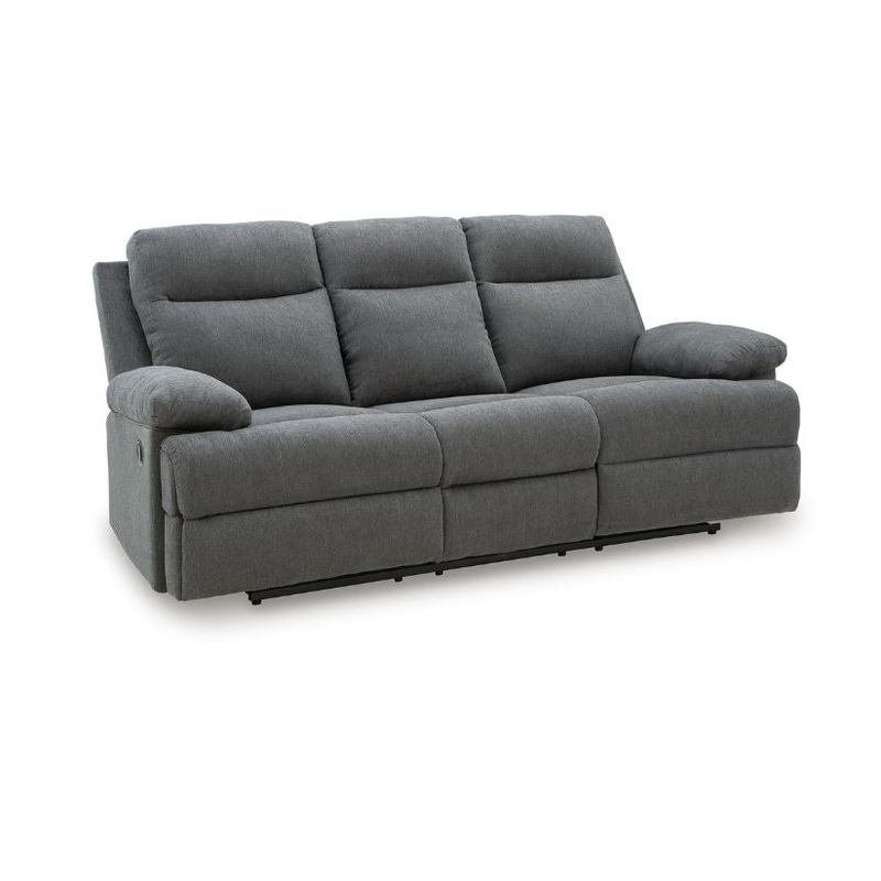 Side-Swipe – Charcoal – Reclining Sofa With Drop Down Table