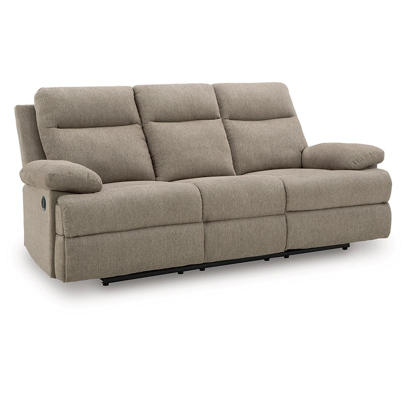 Side-Swipe – Mocha – Reclining Sofa With Drop Down Table