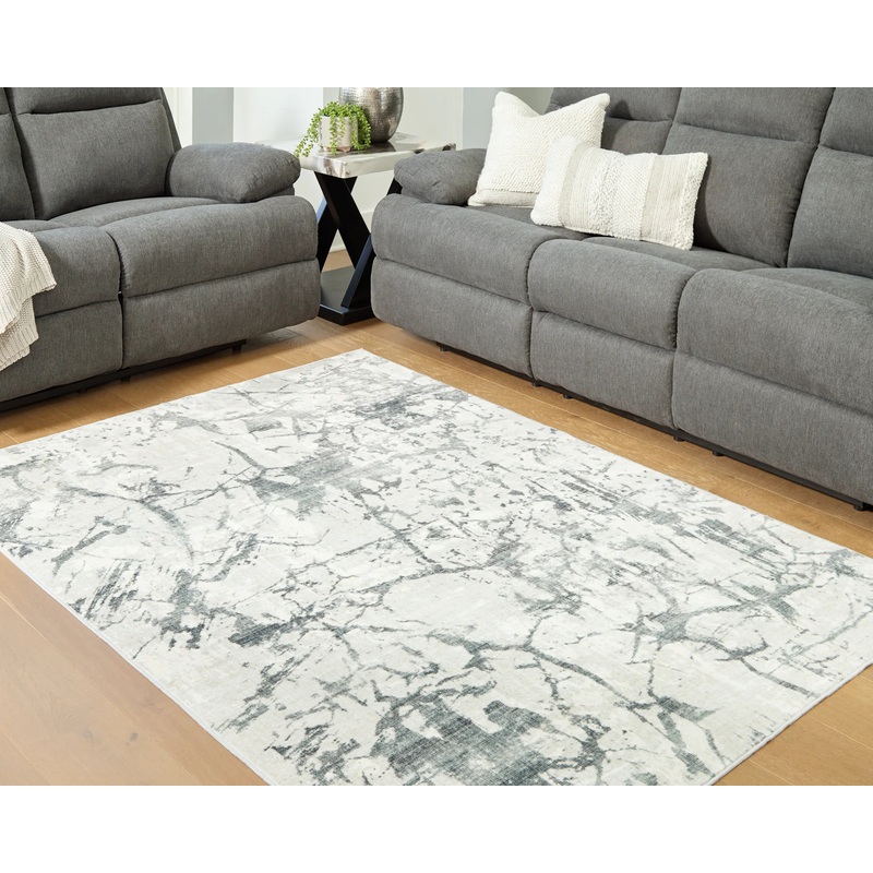 Tobinbury – Gray – Washable Large Rug – 8′ x 10′
