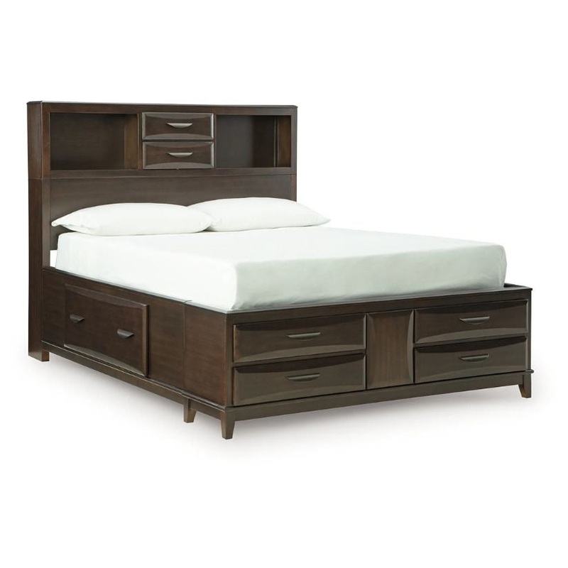 Vanmore – Dark Brown – Queen Storage Bed