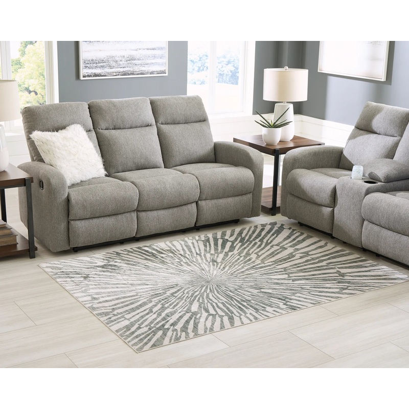 Verland – Gray / White – Washable Large Rug – 8′ x 10′