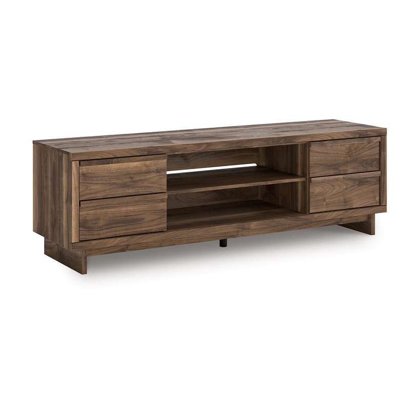 Zadilyn – Brown – XL TV Stand With Fireplace Option