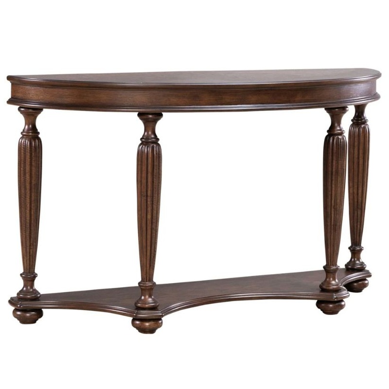 Allington – Demilune Sofa Table – Brown