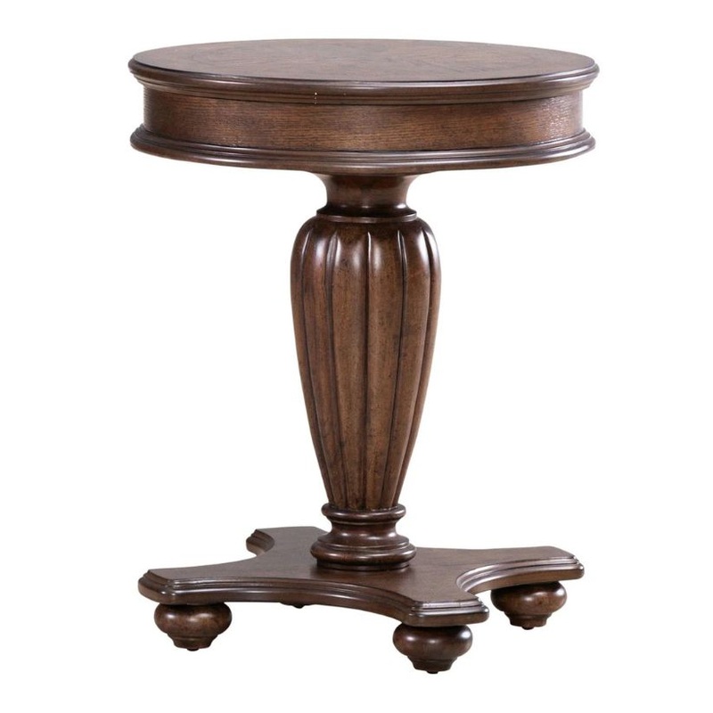 Allington – Round End Table – Brown