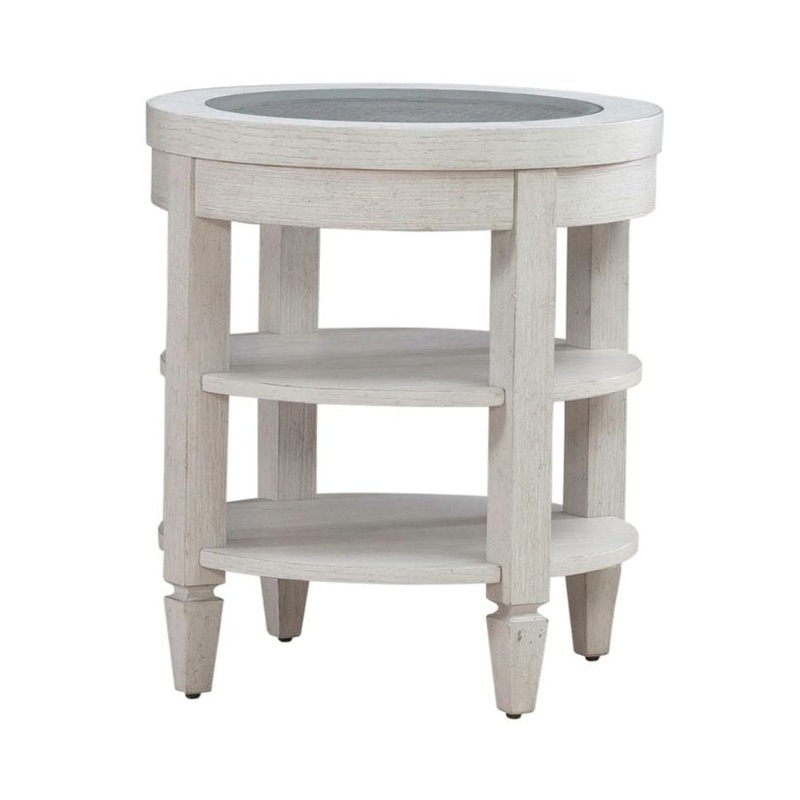 Caruso Heights – Chairside Table – White