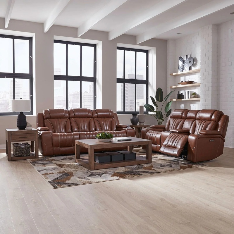 Caswell – Sofa & Loveseat – Brown