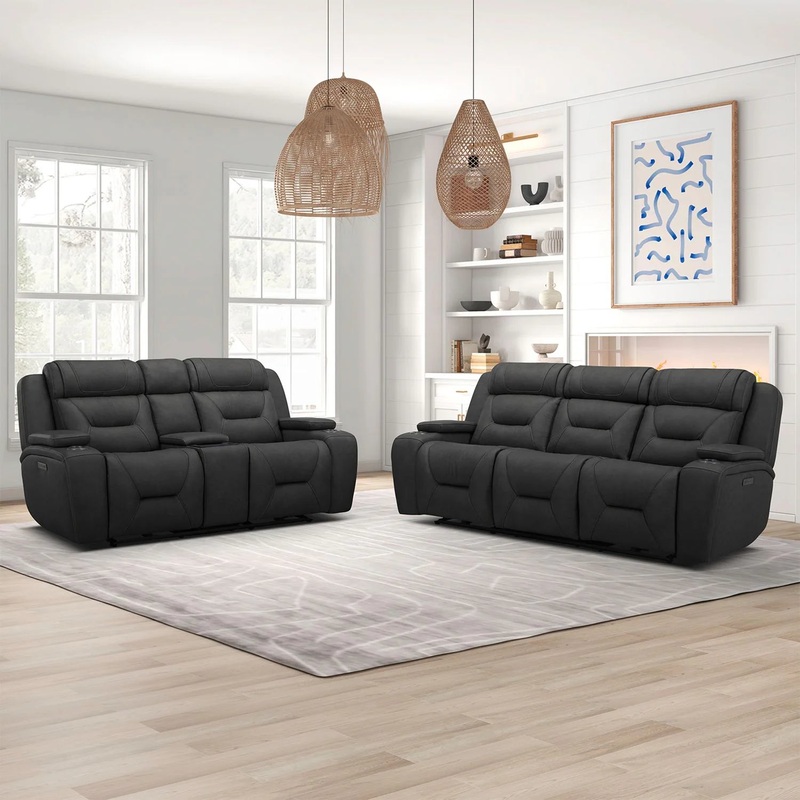 Chapman – Sofa & Loveseat – Dark Gray
